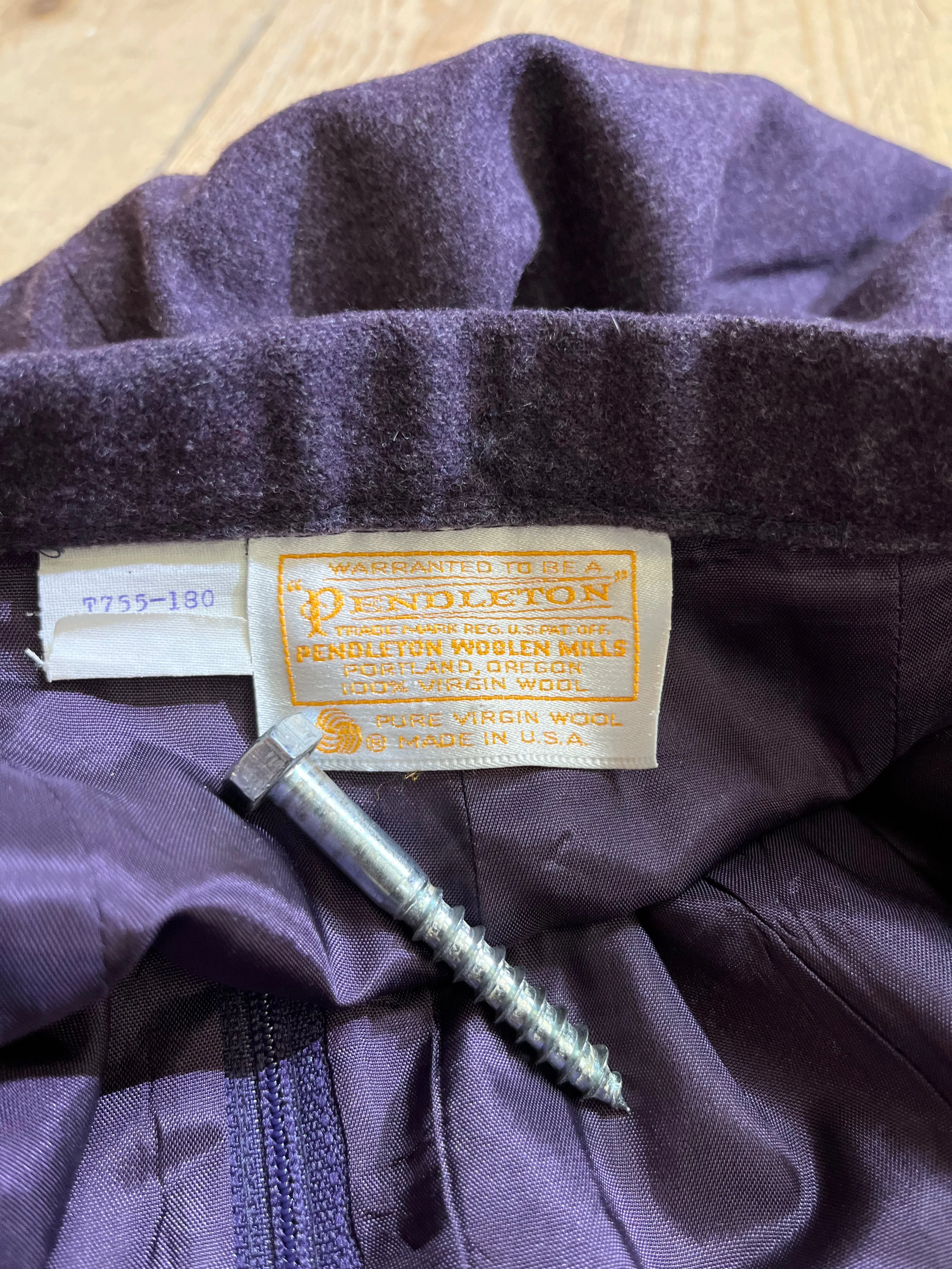 1980s Violet Wool Trousers by PENDLETON