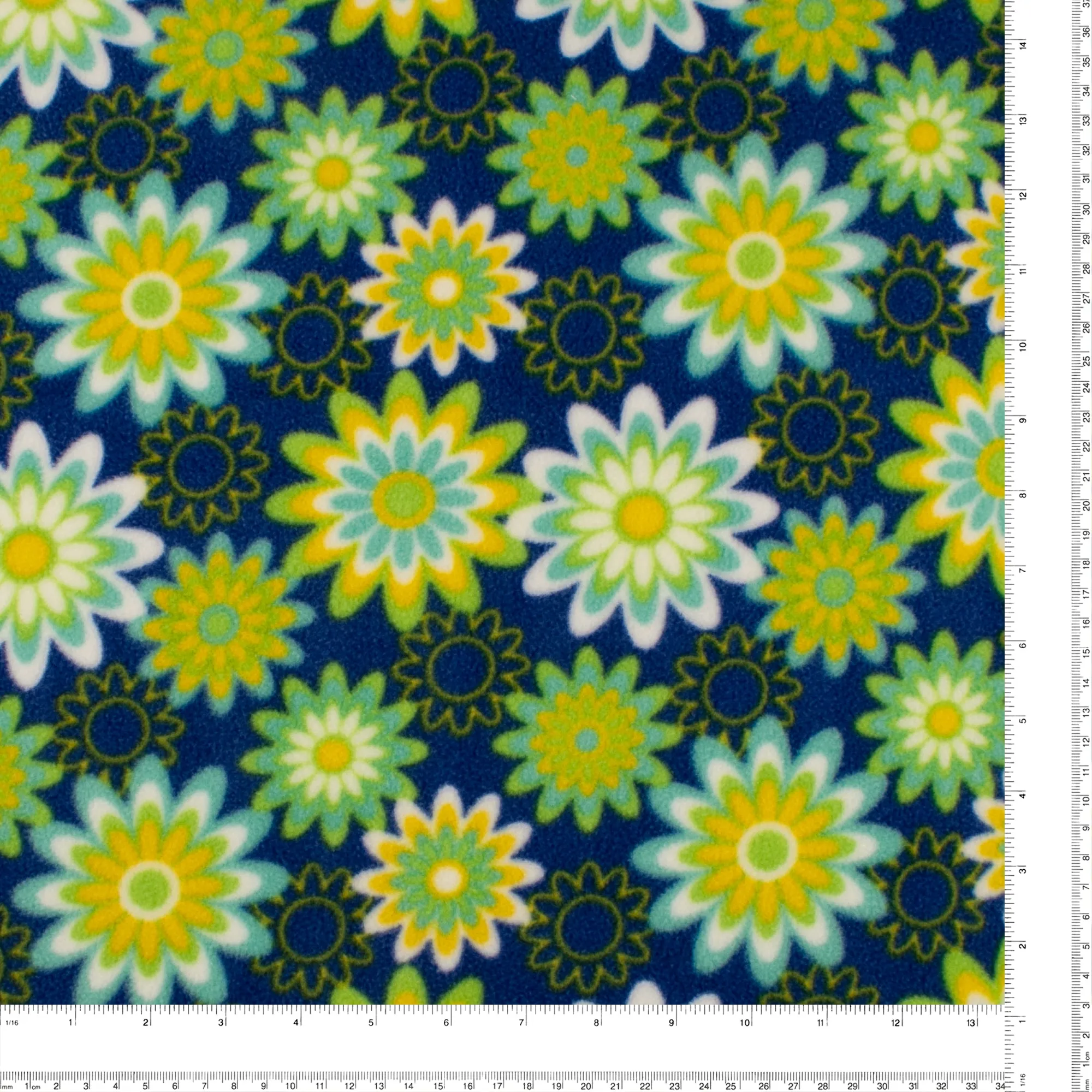Anti Pill Fleece Print - MONTANA - 003 - Royal