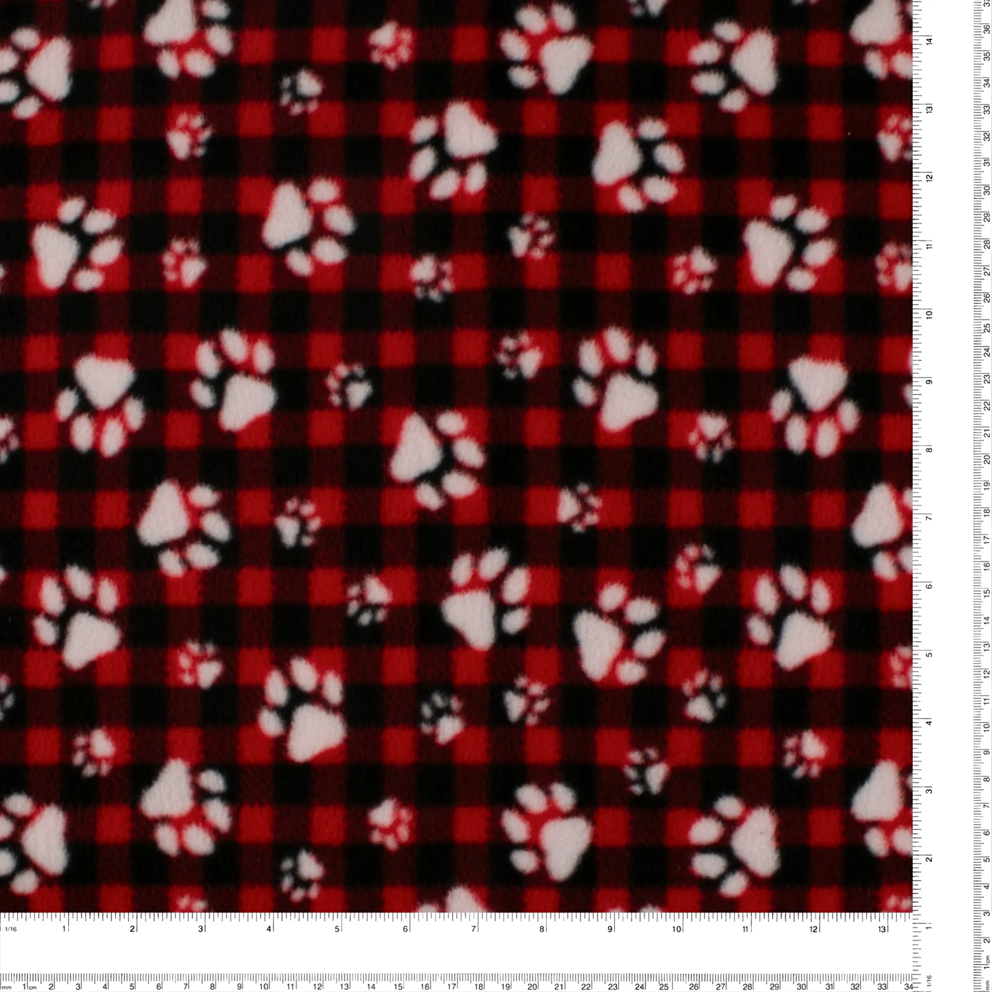 Anti Pill Fleece Print - MONTANA - 103 - Red