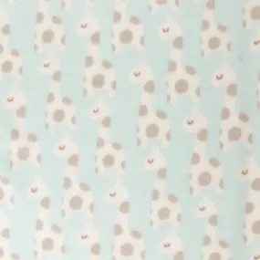 Anti-Pill Fleece Print - SLIPPY - Giraffes - Aqua