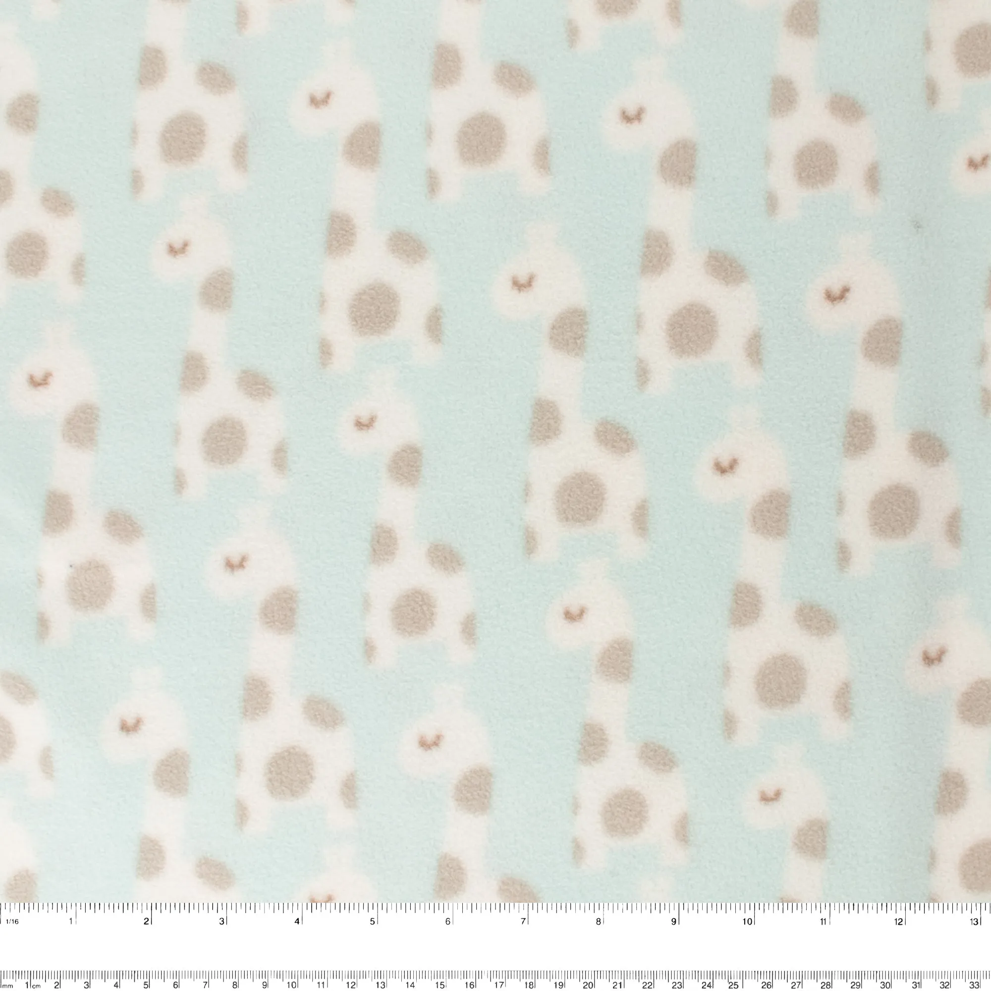 Anti-Pill Fleece Print - SLIPPY - Giraffes - Aqua