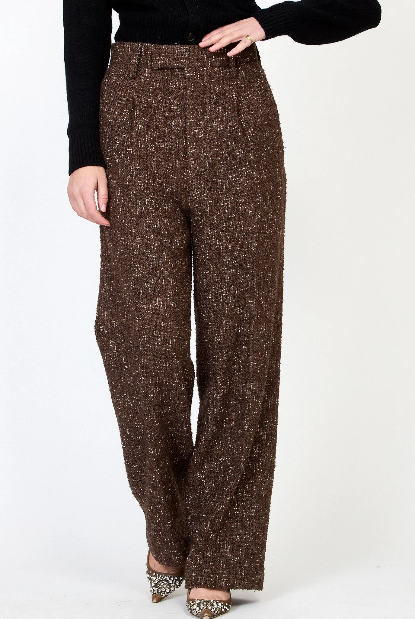 AURALEE Homespun Tweed Slacks