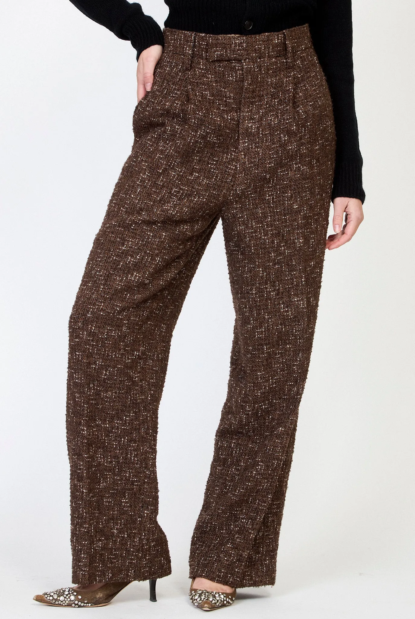 AURALEE Homespun Tweed Slacks
