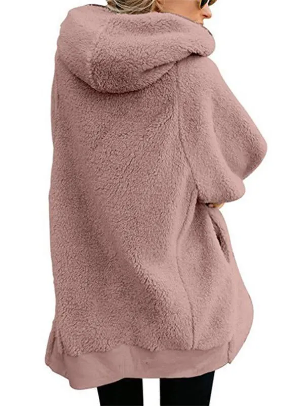 Autumn and winter lamb wool zipper warm jacket