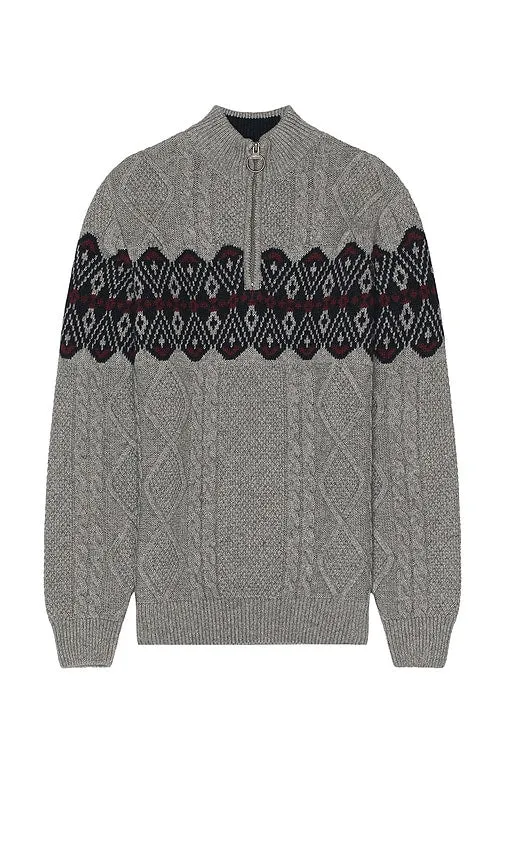 Barbour Alwinton Half Zip in Grey