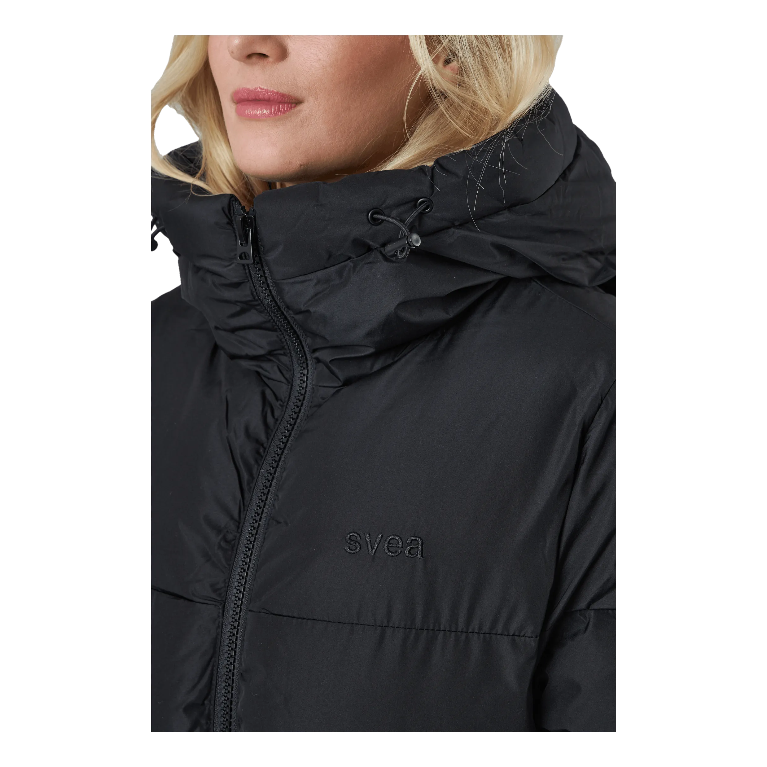 Beltet Short Padded Hood Jacke Black
