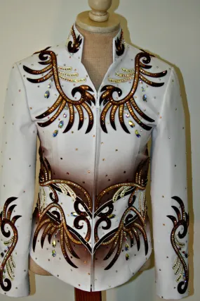 Brown and White Showmanship/Pleasure Outfit, Ladies XS, 5133ABC