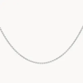 Cable Knit Chain Necklace in Silver