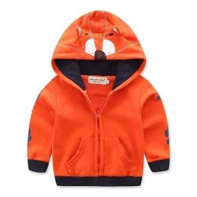 Cartoon Fox Orange Boys Jackets