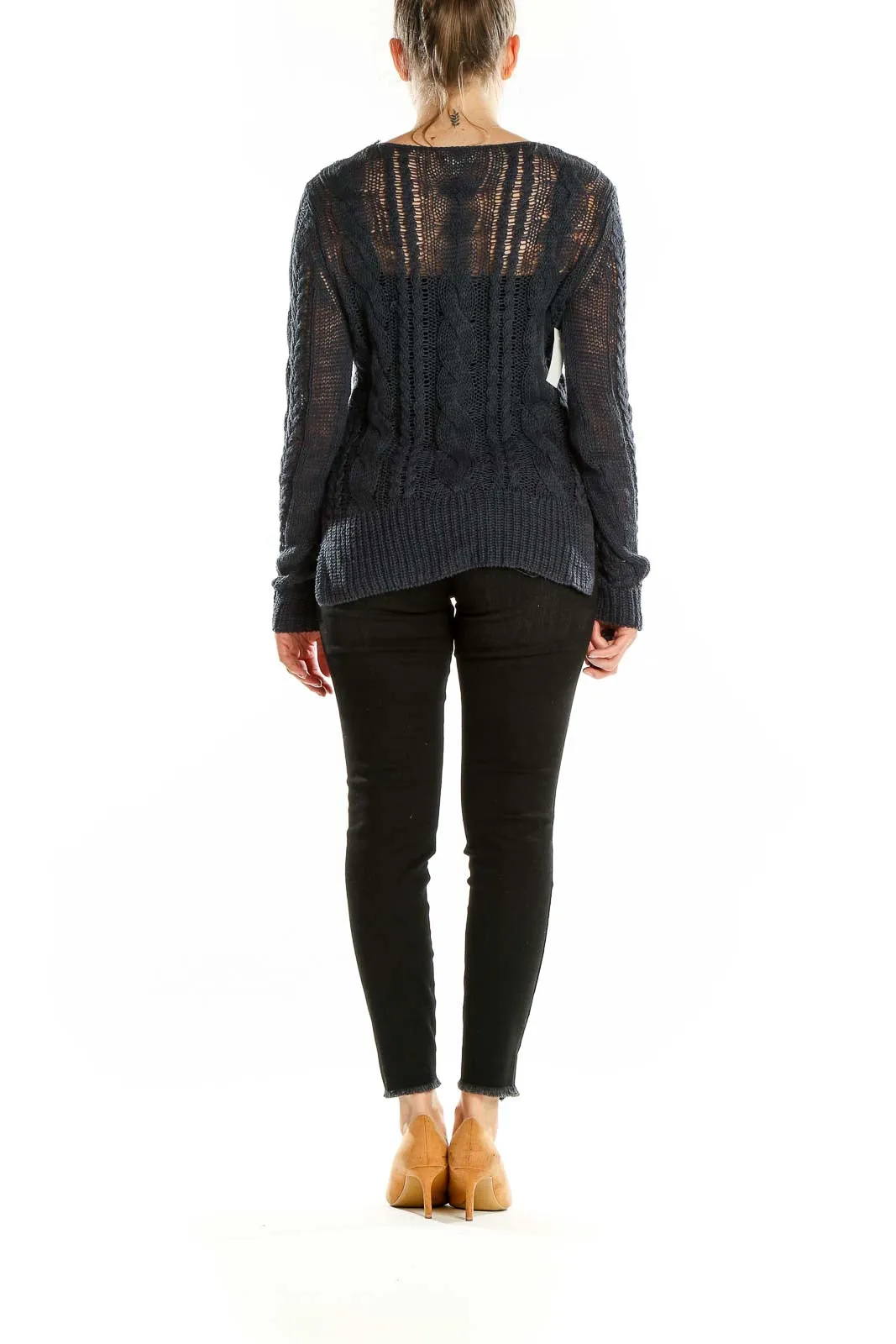 Charcoal Cable Knit Sweater
