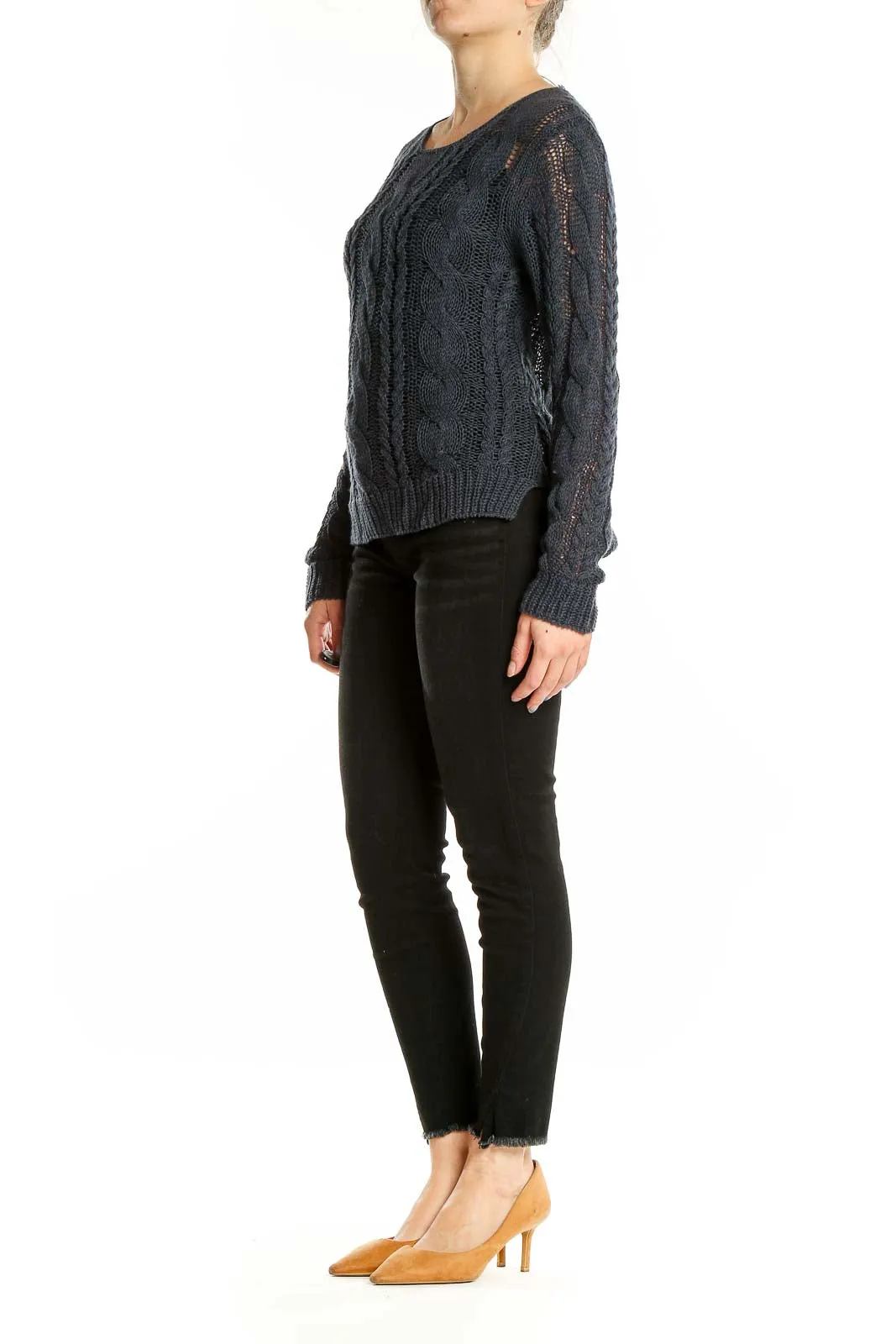 Charcoal Cable Knit Sweater