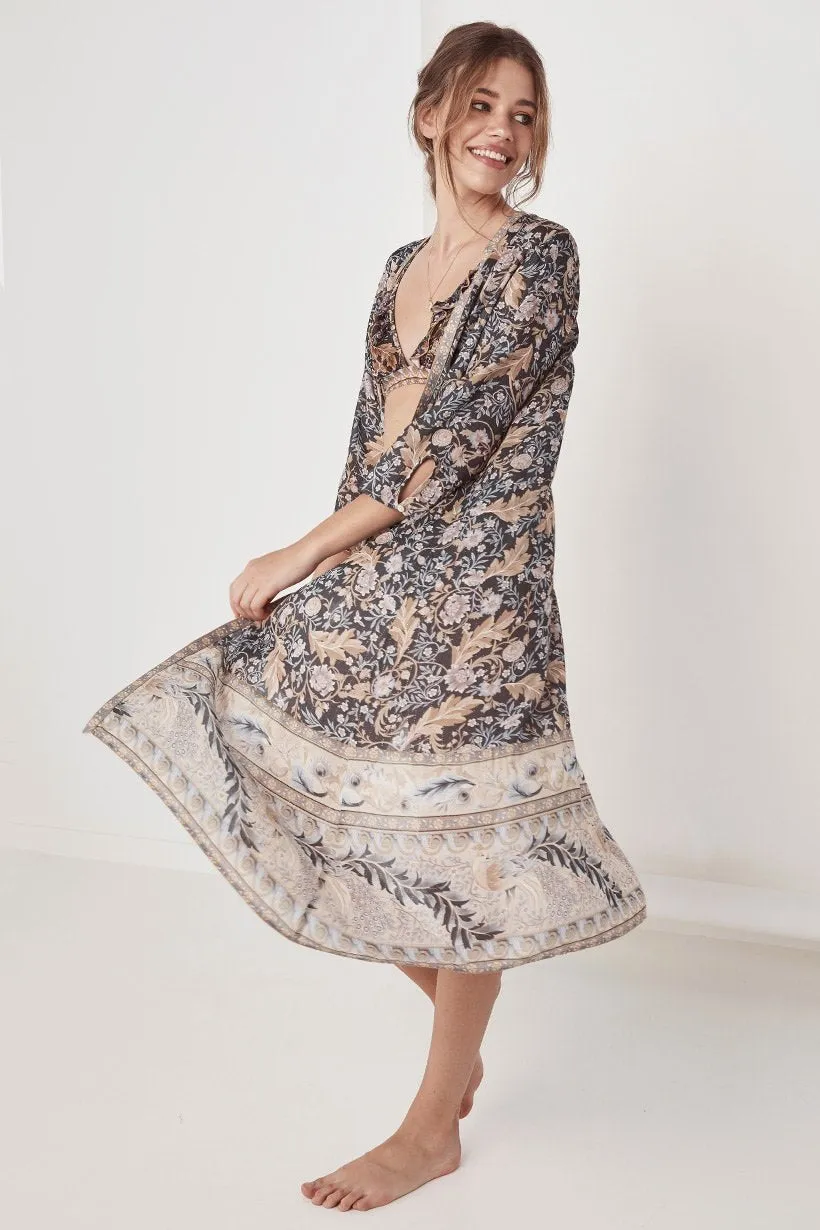 Earthy Print  Kimono Cardigan