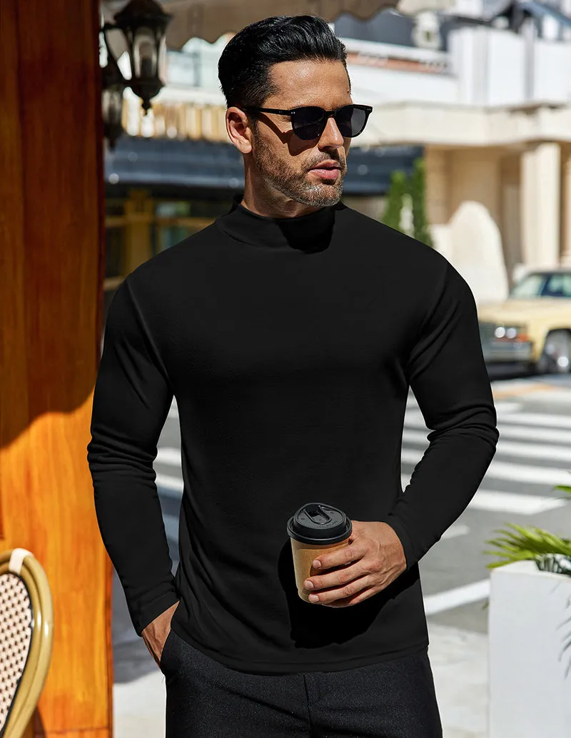 Ekouaer Men Mock Turtleneck Pullover Undershirt (US Only)