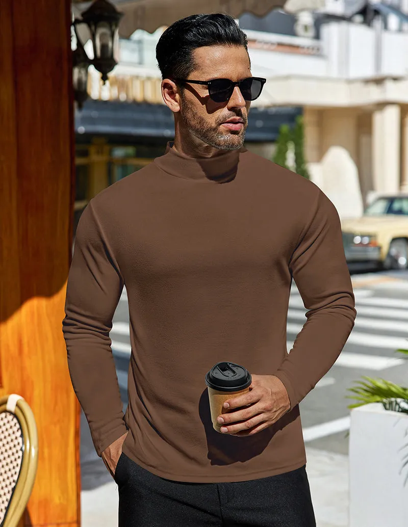 Ekouaer Men Mock Turtleneck Pullover Undershirt (US Only)