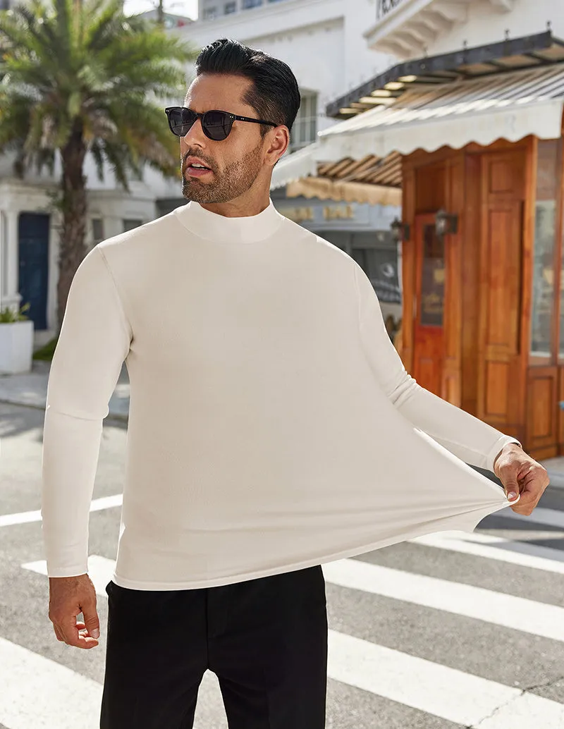 Ekouaer Men Mock Turtleneck Pullover Undershirt (US Only)