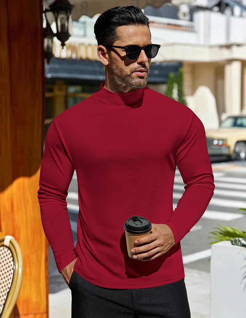 Ekouaer Men Mock Turtleneck Pullover Undershirt (US Only)