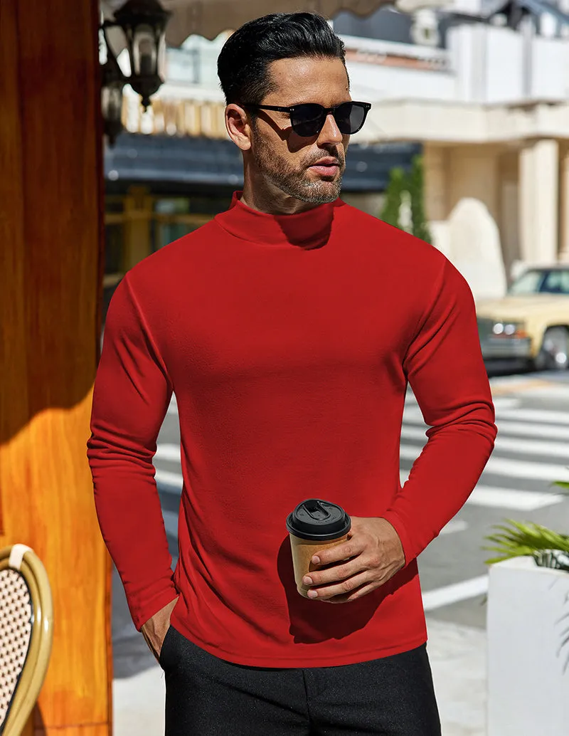 Ekouaer Men Mock Turtleneck Pullover Undershirt (US Only)