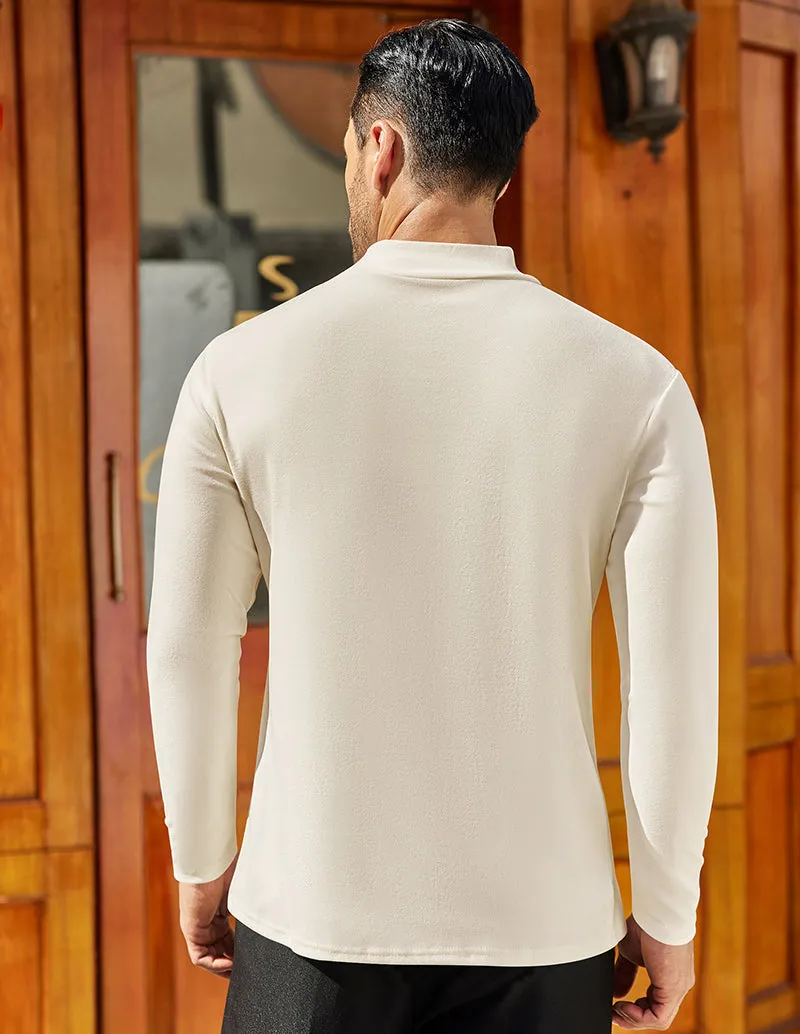 Ekouaer Men Mock Turtleneck Pullover Undershirt (US Only)
