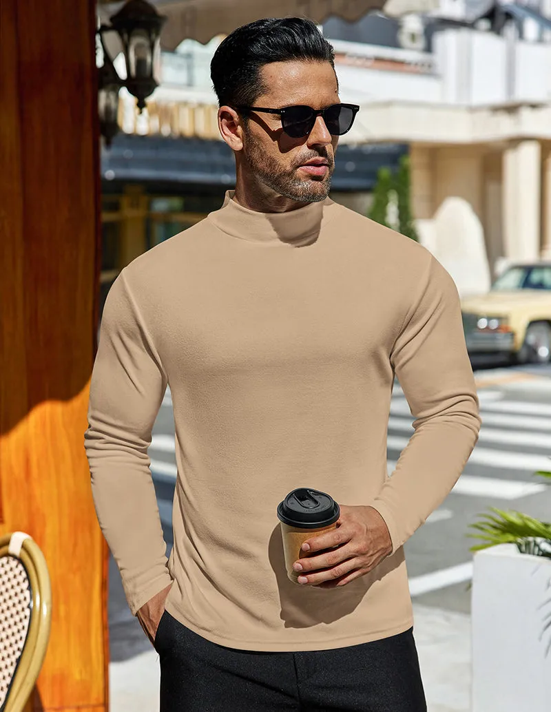 Ekouaer Men Mock Turtleneck Pullover Undershirt (US Only)