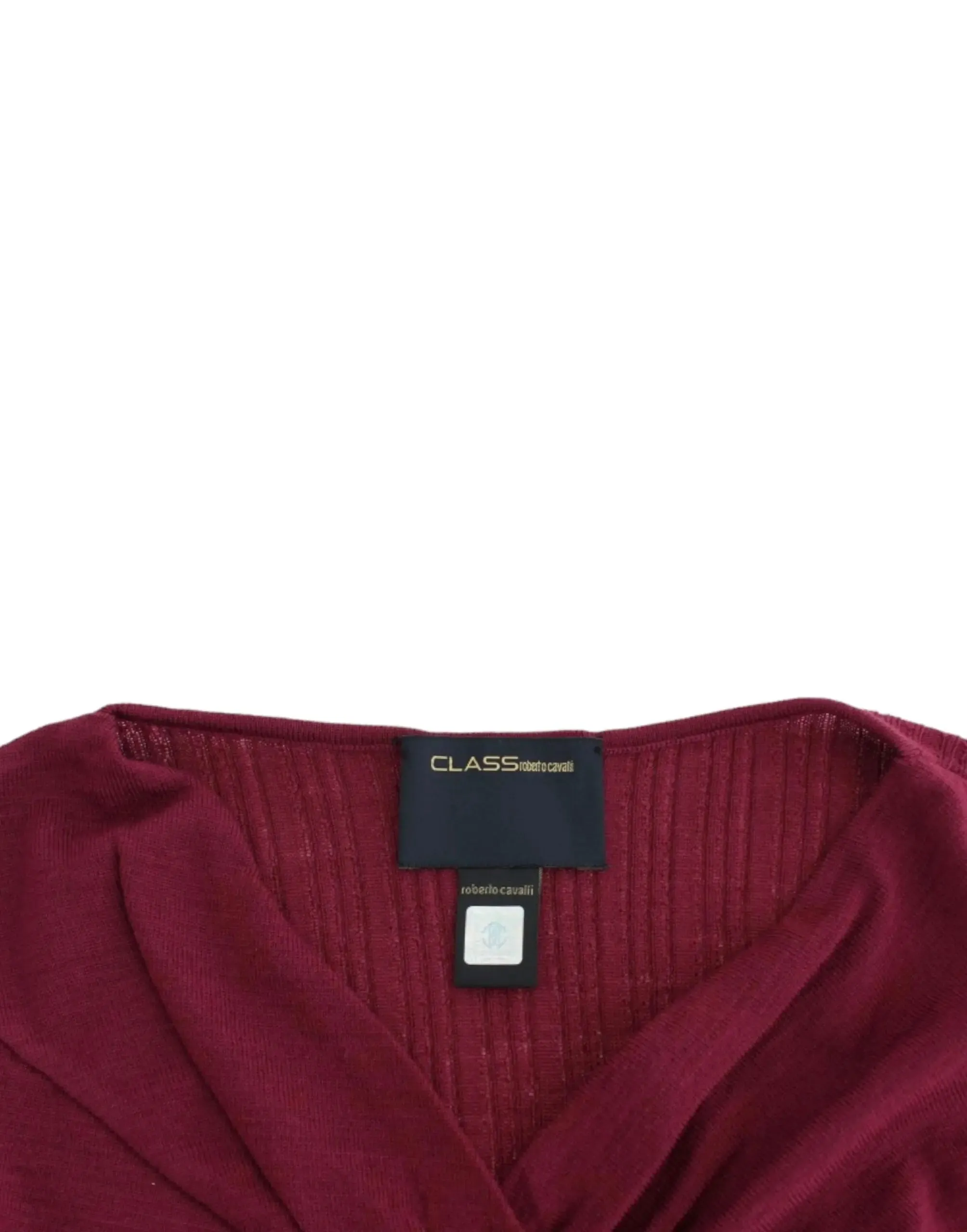 Elegant Purple Keyhole Wool Sweater