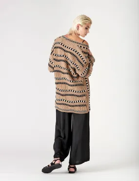Feature Stripe Cable Rib Cardi