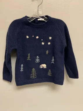 Il gufo Size 2 Navy Trees Wool Toddler Boys Sweaters & Vests