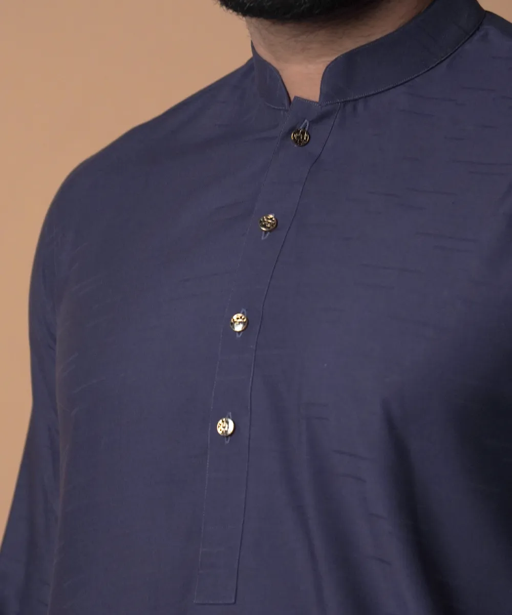 Ink Blue Shalwar Kameez