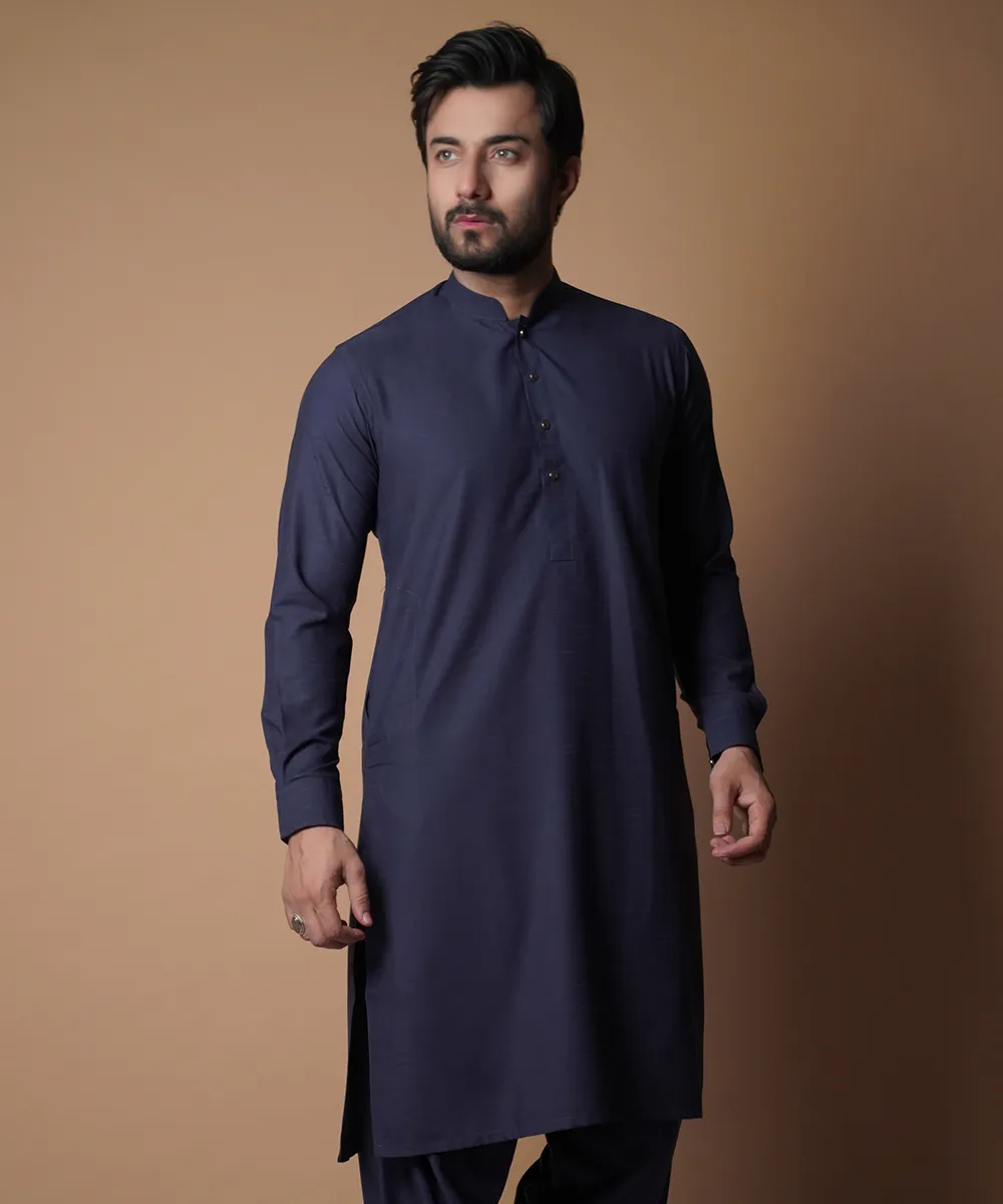 Ink Blue Shalwar Kameez