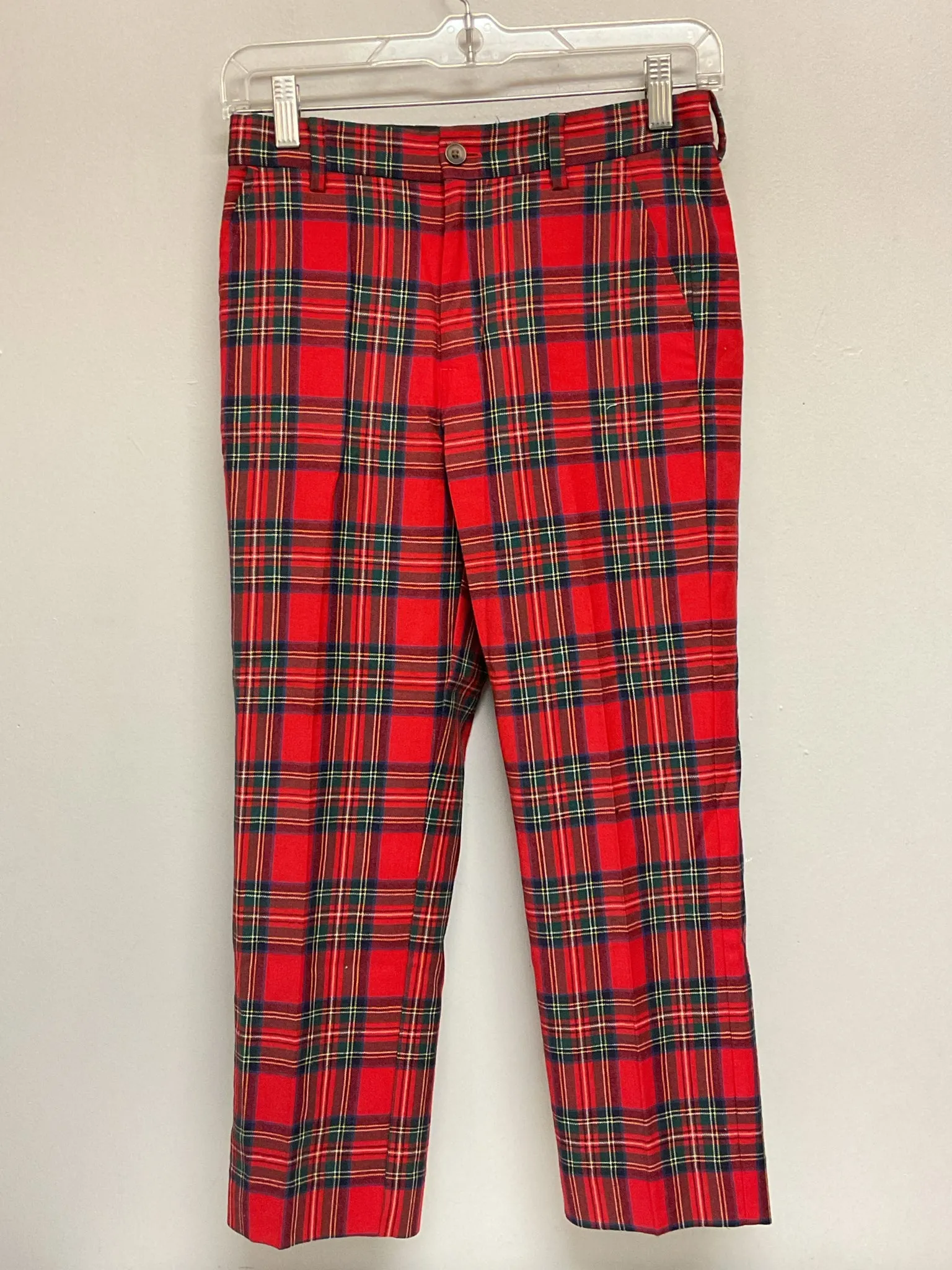 Janie and Jack Size 12 Red Plaid Flannel Big Boys Pants
