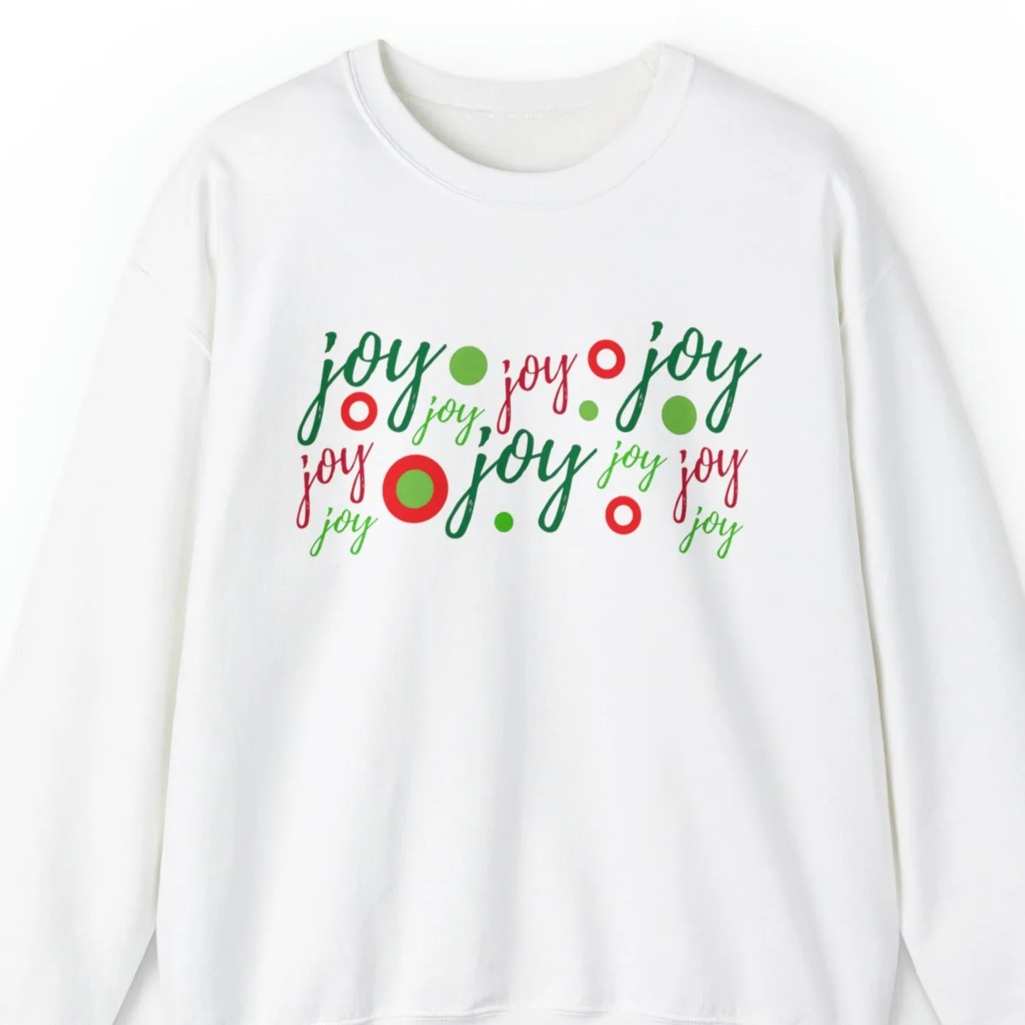 Joyful Repeated Pattern Women's Christmas Sweatshirt