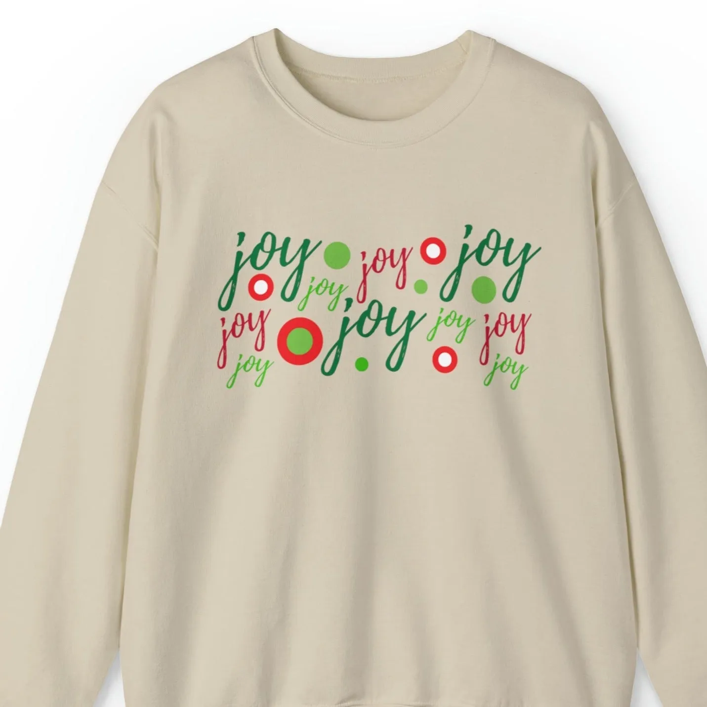 Joyful Repeated Pattern Women's Christmas Sweatshirt