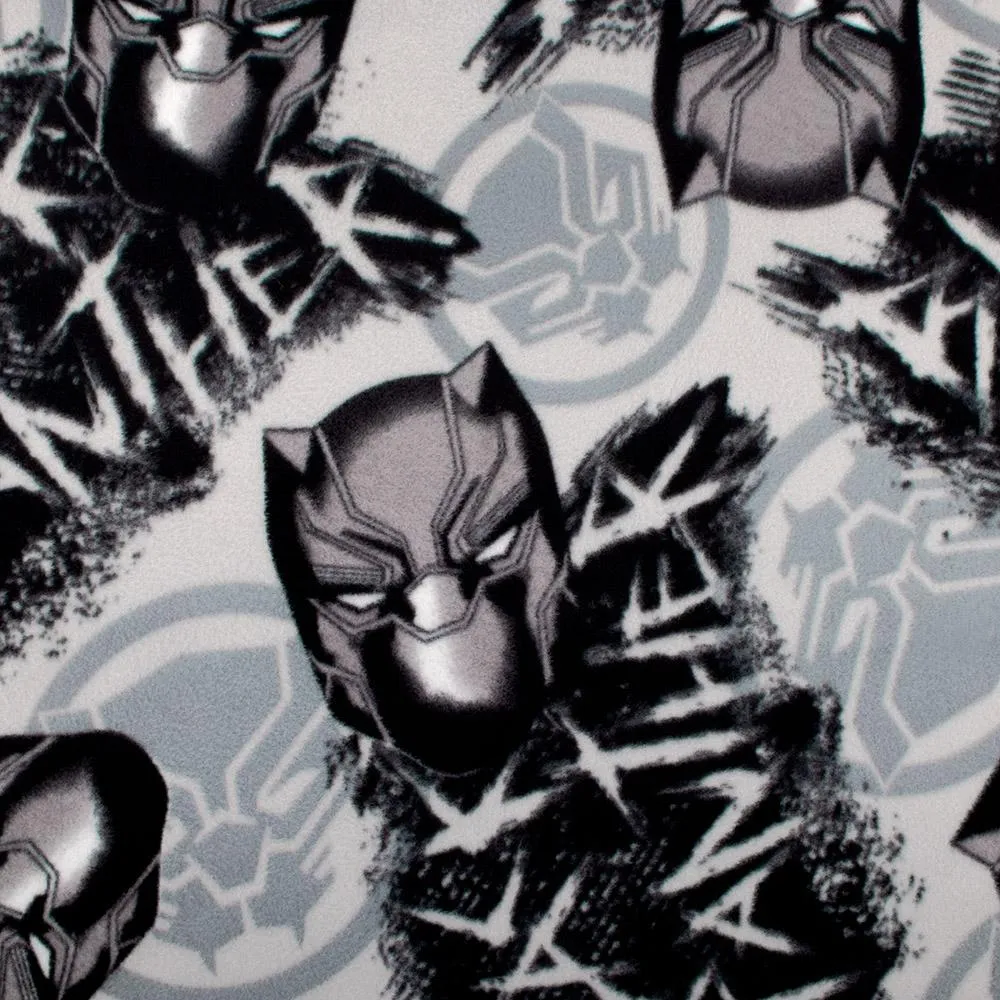 Licensed Fleece print - Black panther - Grey