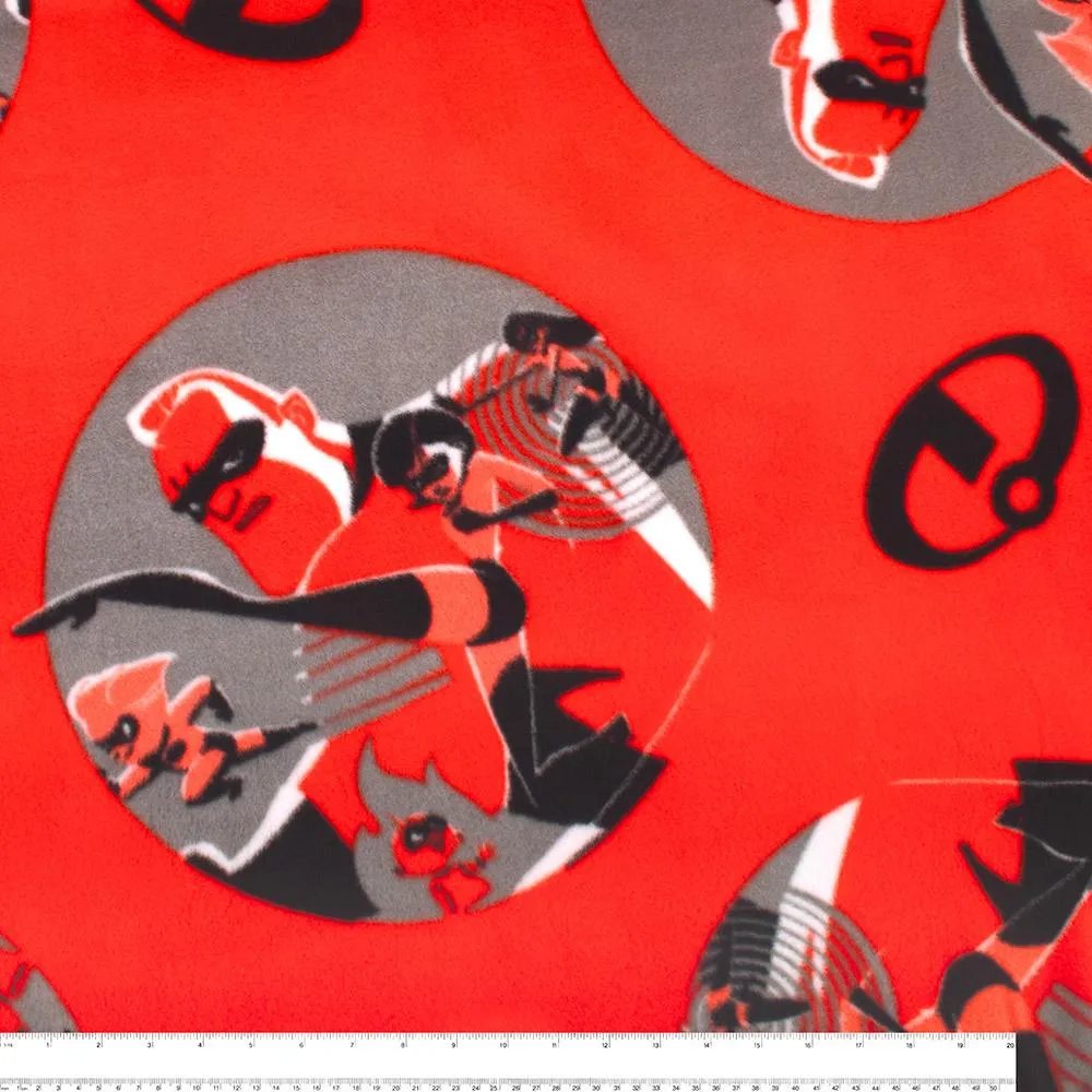 Licensed Fleece print - The incredibles - Red