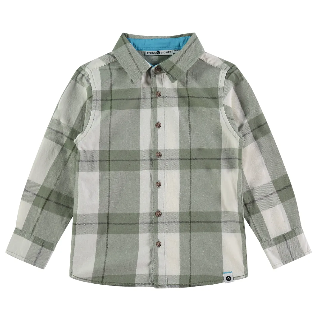 Light Army Plaid Flannel Shirt