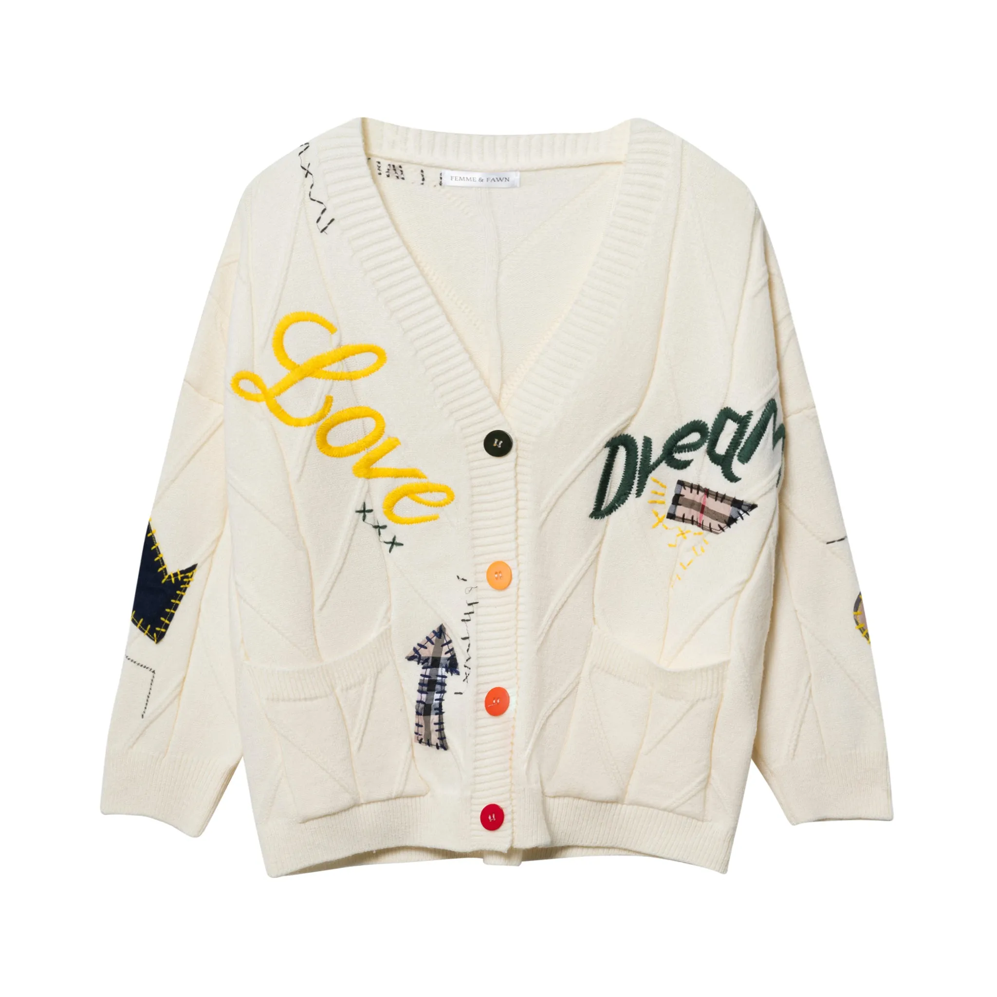 Love Dream Embroidery Cardigan