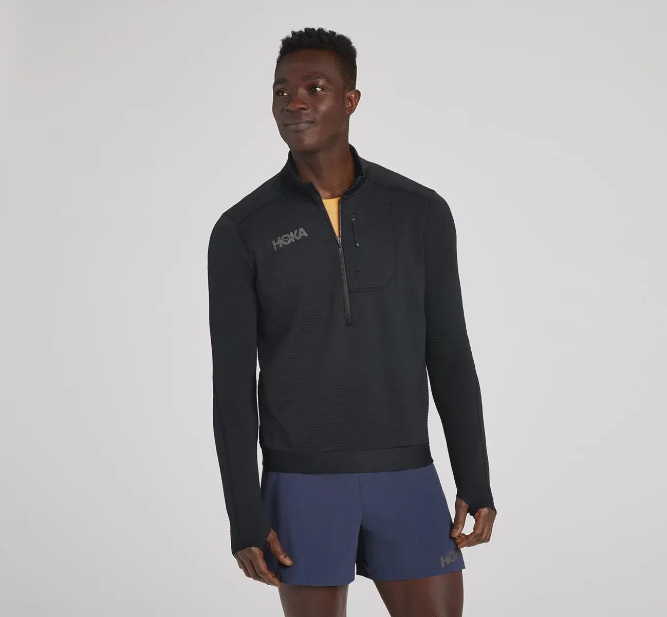 Men's Hoka 1/2 ZIP – BLACK