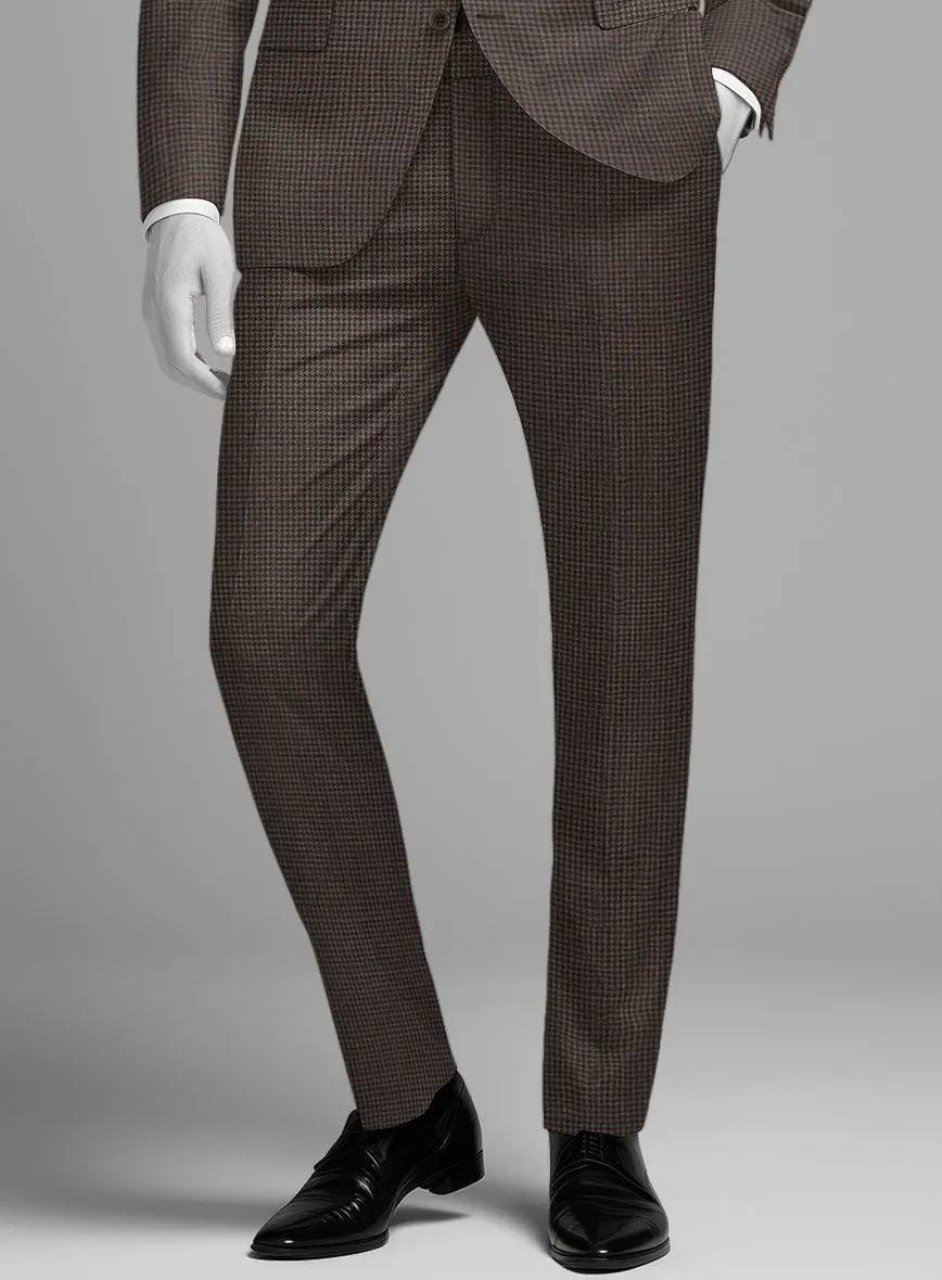 Napolean Mini Houndstooth Brown Wool Pants