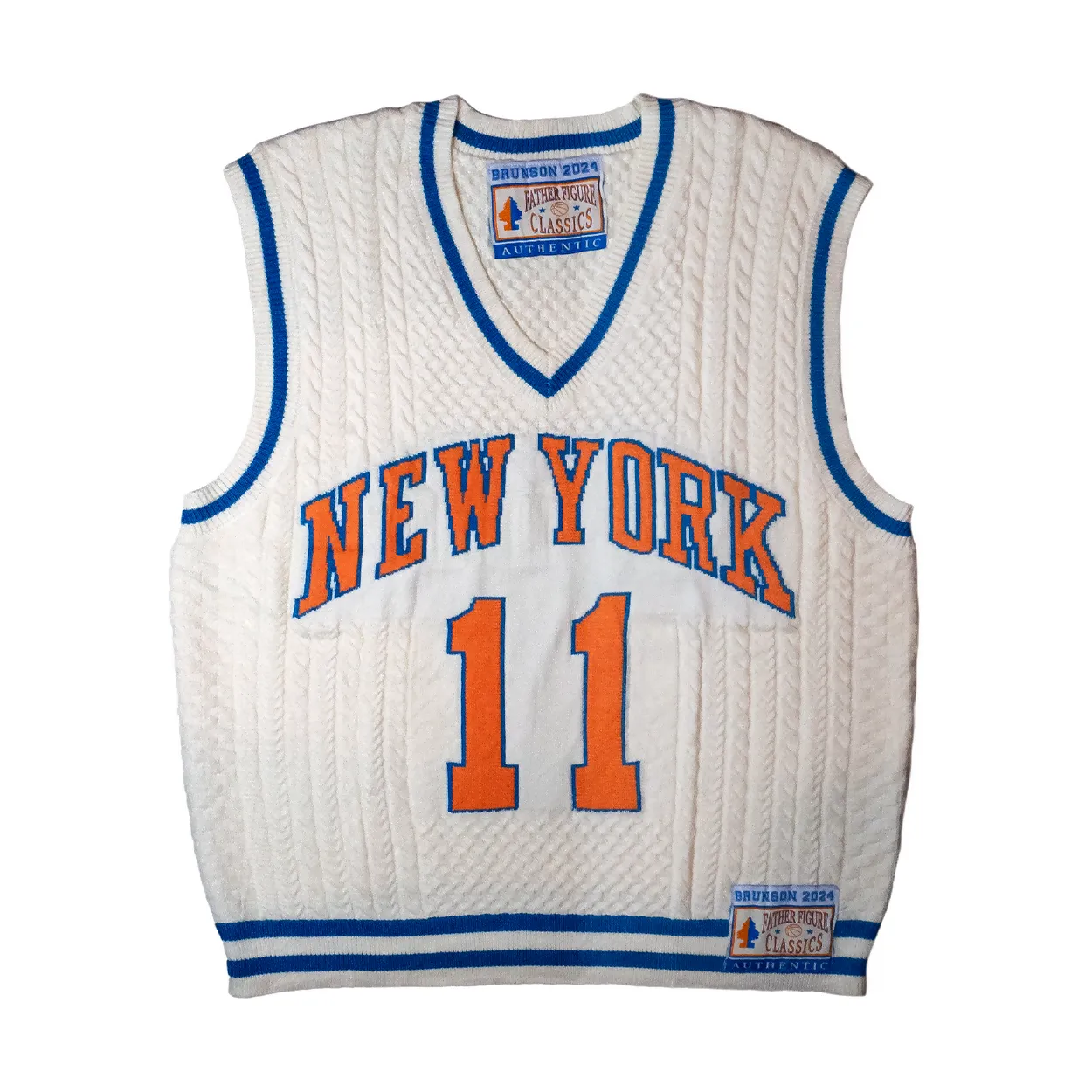 NEW YORK KNITS CABLE KNIT KNICKS JERSEY