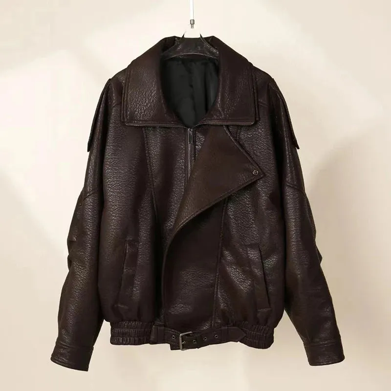 Patterned Aviator Jacket Coat, Fashion Casual Loose Top, High Quality Women's Jacket, Fall, New