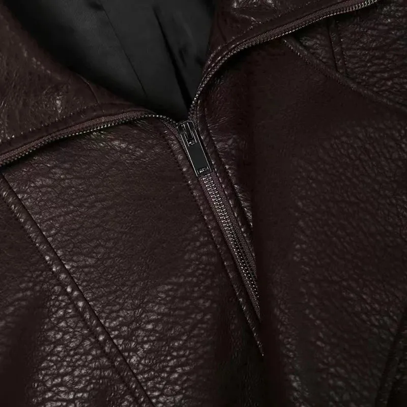Patterned Aviator Jacket Coat, Fashion Casual Loose Top, High Quality Women's Jacket, Fall, New