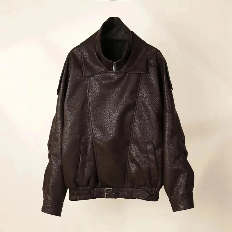 Patterned Aviator Jacket Coat, Fashion Casual Loose Top, High Quality Women's Jacket, Fall, New