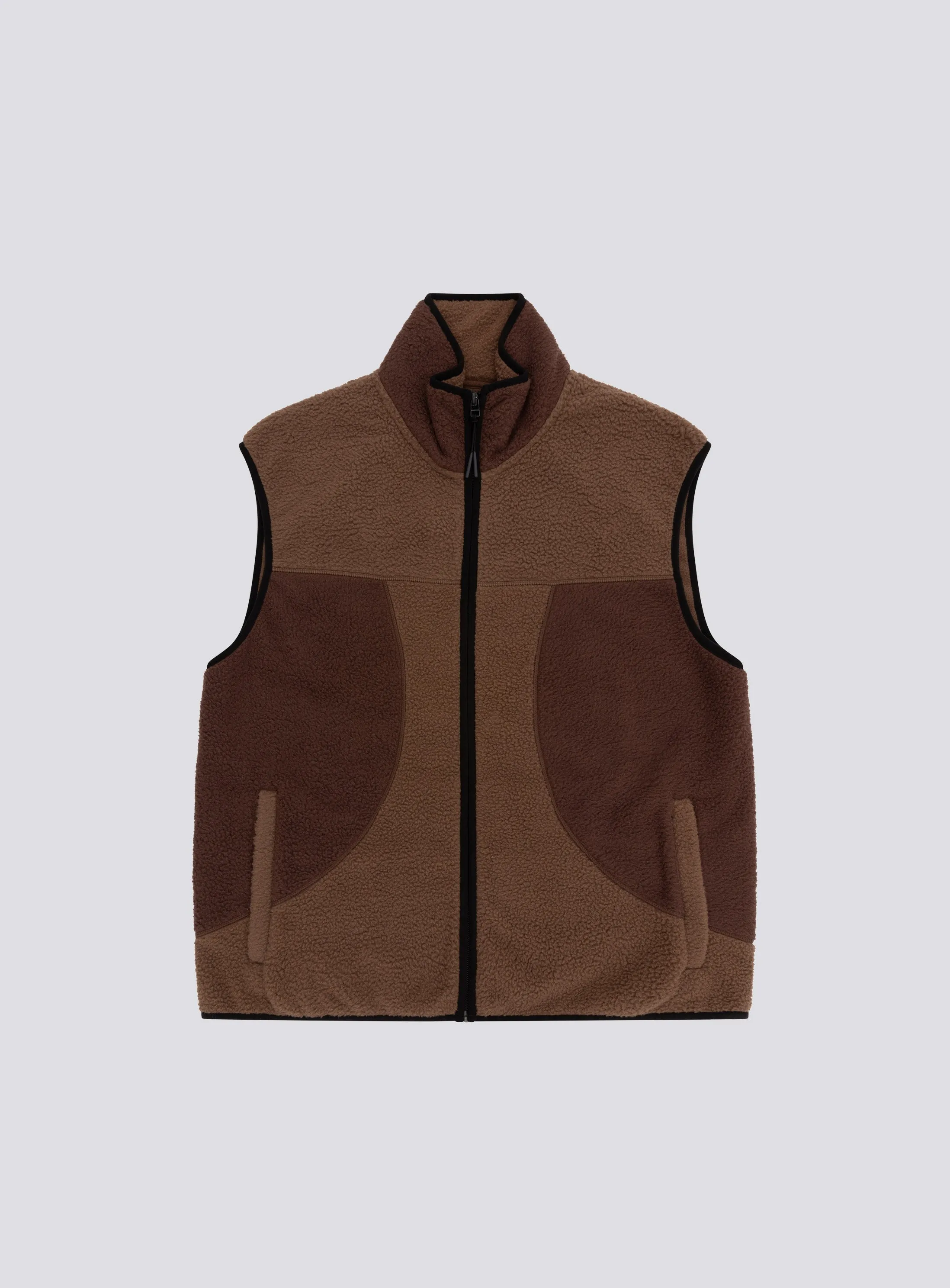 Polar Zip Vest Coffee