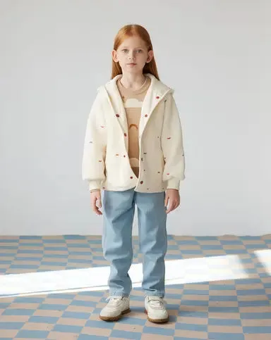 Polyester Embroidered Fleece Jacket