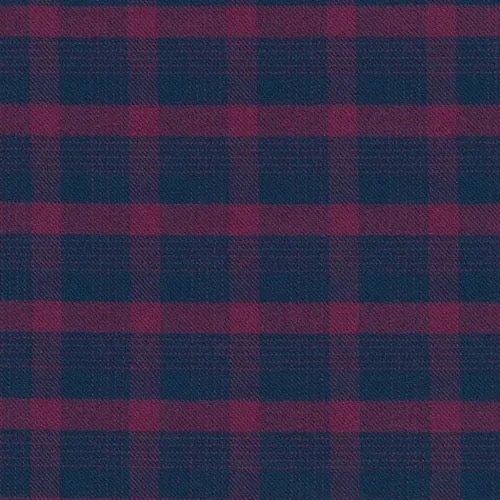 Porto Flannel Heavy Twill - Burgundy Plaid $17.99/ Yard