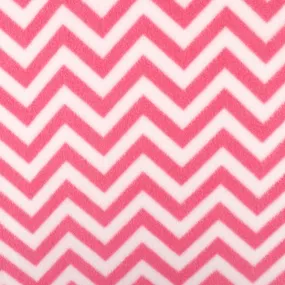 Printed Fleece - OUTBACK - Heringbone - Bubble gum