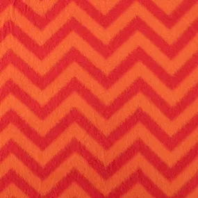 Printed Fleece - OUTBACK - Heringbone - Orange