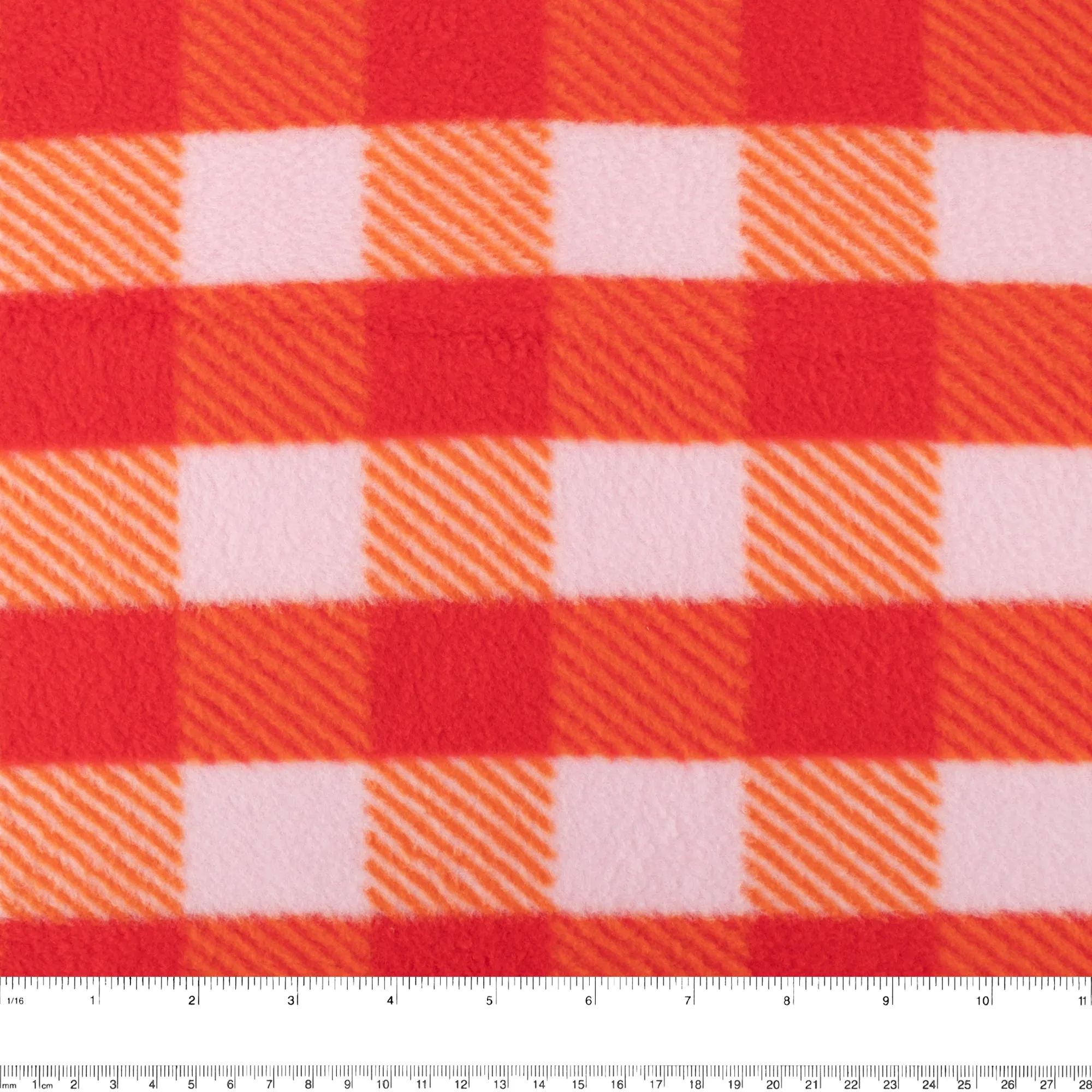 Printed Fleece - OUTBACK - Plaids - Orange