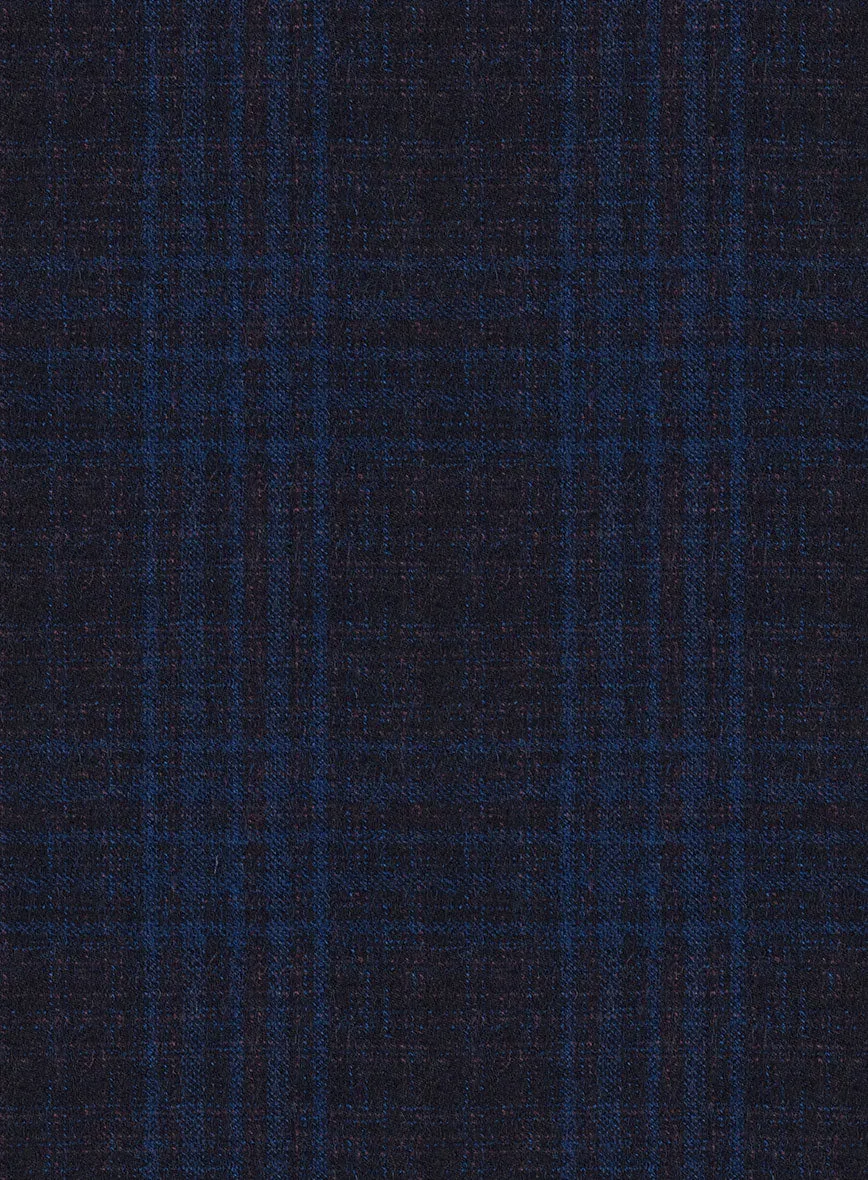 Reda Carli Blue Checks Wool Pants
