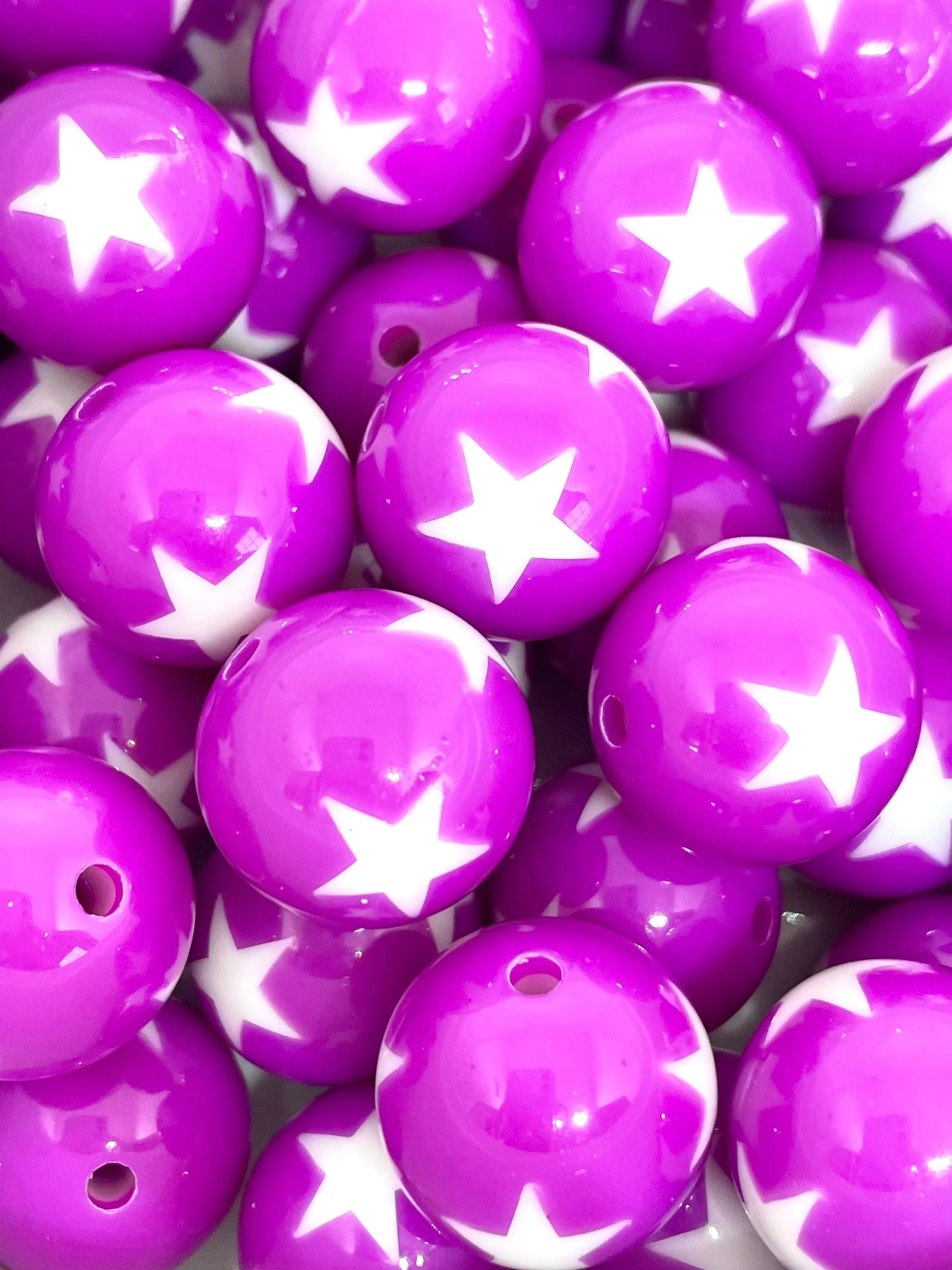 Violet Purple Chunky Beads for Jewelry Making, Large Purple Beads for Chunky Jewelry, Purple Chunky Necklace, Large Round Beads, 20mm Beads