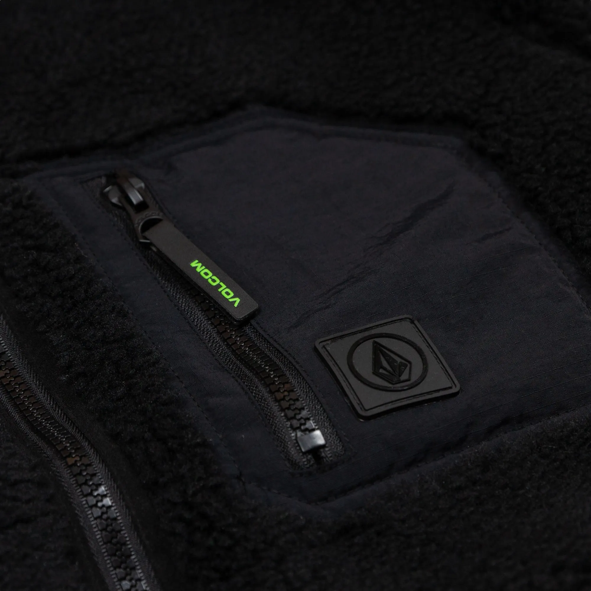 Volcom Muzzer Fuzzer Zip Fleece - Black
